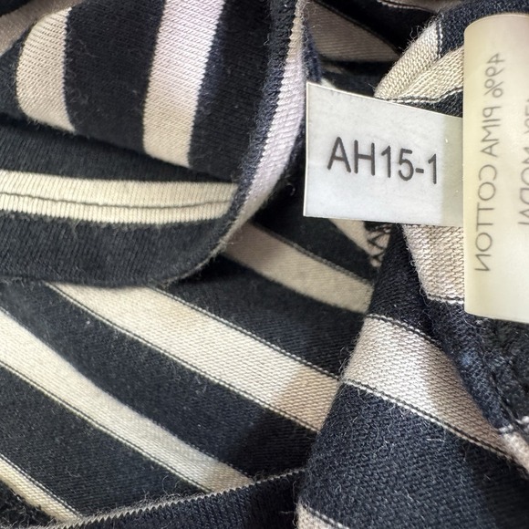 PERUVIAN CONNECTION Andover Long Sleeves Scoop Neck Striped Maxi Dress Medium - Picture 11 of 15